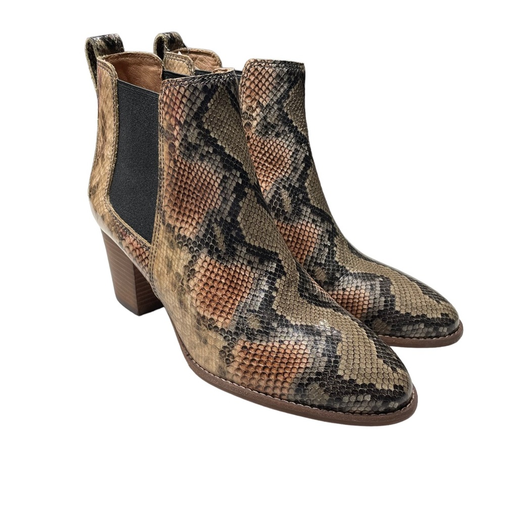 Madewell Regan Boot in Snake Embossed Leather
 bootie size 9 NWOT
